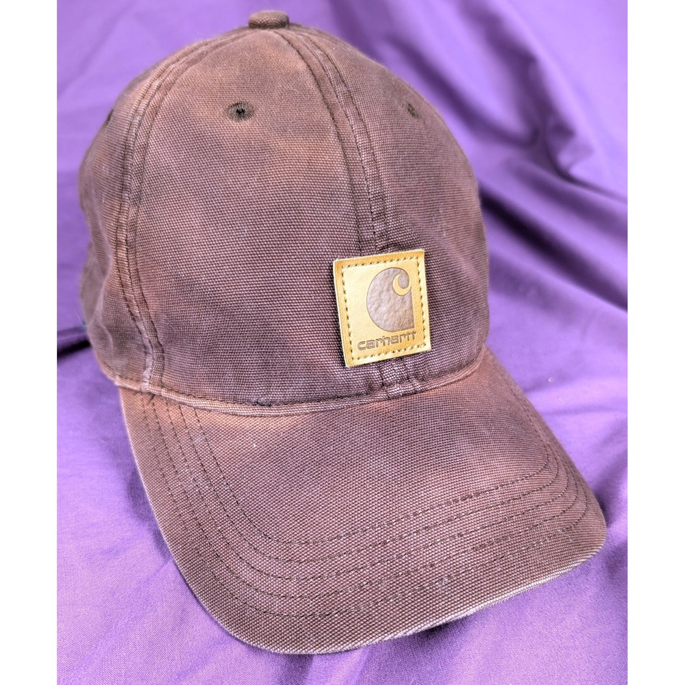 Carhartt Canvas Patch Trucker Hook & Loop Adjustable Dad Hat Black Canvas